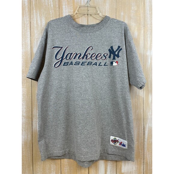 New York Yankees Baseball Majestic Diamond Collection Gray T-Shirt Size L - Picture 1 of 10